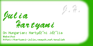 julia hartyani business card